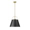 Z-Lite Z-Studio 1 Light Pendant, Matte Black & Heritage Brass 726P18-MB+HBR - alternate 3